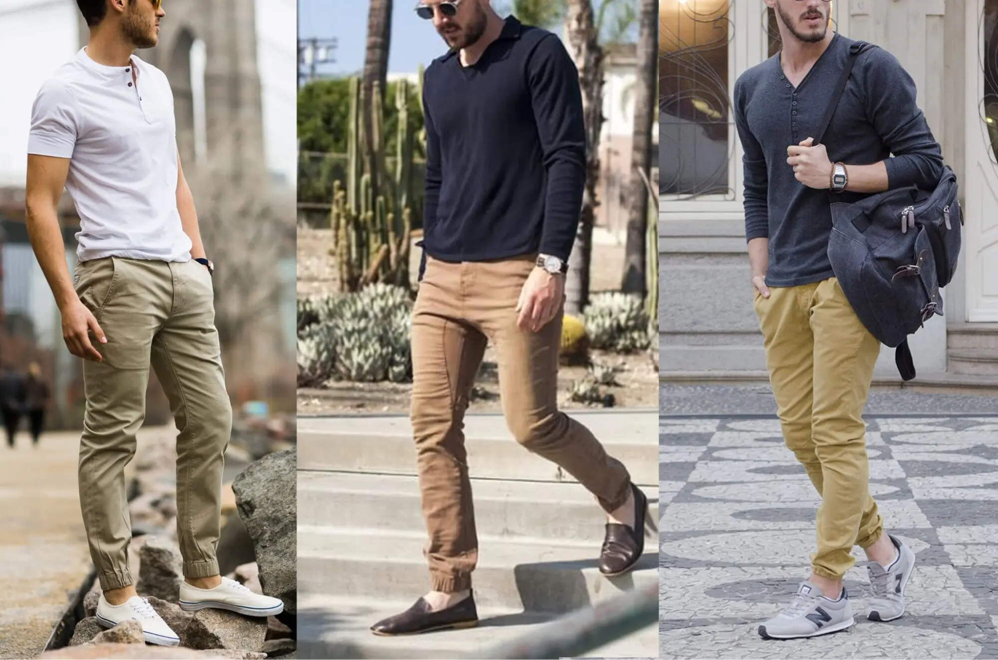 Phối áo thun polo với quần jogger