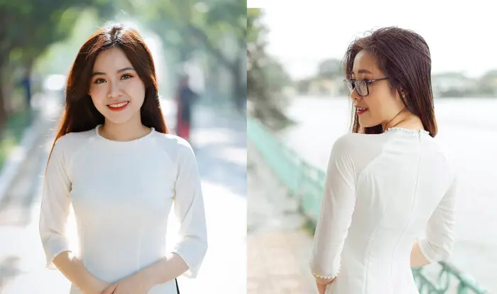 Áo dài cổ tròn