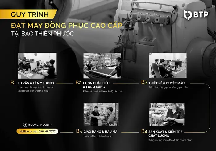 Quy trình sản xuất tạp dề đồng phục